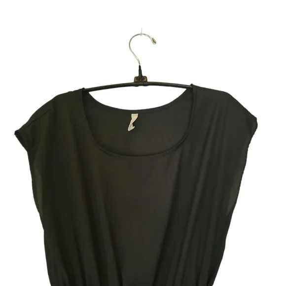 My Beloved Dress Black White Midi Lace Trim Sleeveless Sz Medium - Picture 3 of 6